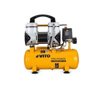 Vito Compresseur d'air silencieux 8L sans huile – 8 bar (1,5 CV/1,1 kW) – Portatif sur roues