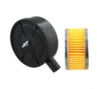 Compresseur d'air silencieux avec réducteur de bruit de 20 mm et cartouche filtrante pour pompe à piston Noir (1 pièce)