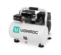 Compresseur d'air silencieux PRO - 57,5dB | 6 L - 8 bar - 750W - Blanc
