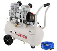 Compresseur d'air silencieux sans huile - 30L, 1600W - Pression de 8 bars - Tuyau de 10 mètres - Équipé de roues - Idéal pour l'automobile, le gonflage de pneus et la peinture