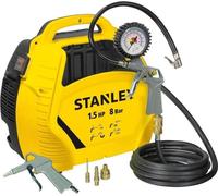 Compresseur d'air STANLEY AIR KIT, 1,5 CV, Ultra-compact, Portatif, Avec accessoires de gonflage et soufflette