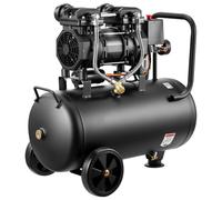 Compresseur d'air SucceBuy 1,5 kW, compresseur sans huile avec réservoir de 30 litres, fonctionnement silencieux avec un débit de 126 l/min à 6,2 bars et une pression maximale de 8 bars, compresseur d
