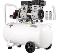 Compresseur d'air SucceBuy, 11 gallons, ultra-silencieux, 1 CV, réservoir en acier sans huile, 750 W, 8 bar, portable pour les réparations à domicile, le gonflage des pneus