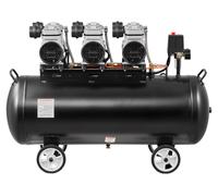 Compresseur d'air SucceBuy 3 kW, compresseur sans huile avec réservoir de 100 litres, fonctionnement silencieux avec un débit de 198 l/min à 6,2 bars et une pression maximale de 8 bars, compresseur d'