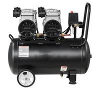 Compresseur d'air SucceBuy 3 kW, compresseur sans huile avec réservoir de 50 litres, fonctionnement silencieux avec un débit de 255 l/min à 6,2 bars et une pression maximale de 8 bars, compresseur d'a