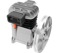 Compresseur d'air - Tête de pompe - 2 cylindres - 2 CV (2 HP) - Avec poulie - Pression de service 8 bars - Lubrifié à l'huile - Argent