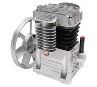Compresseur d'air - Tête de pompe 2 cylindres - 420 l/min - 8 bars - Lubrification par huile - Avec poulie - Pour moteur 3 chevaux - Gris