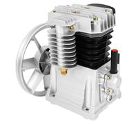 Compresseur d'air - Tête de pompe - 2 cylindres - Débit de 420 l/min - Pression de service de 8 bars - Pour moteur de 3 CV - Argent