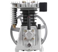 Compresseur d'air, tête de pompe 3HP - Modèle 2065 - Entraînement par courroie pour moteur 2,2 kW - Avec filtre à air et silencieux - Argent