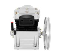 Compresseur d'air - Tête de pompe à 2 cylindres avec poulie - 420 l/min - 960 tr/min - Silencieux - 10 bar - Poulie - Compresseur à piston