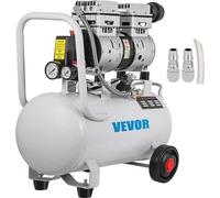 Compresseur d'air VEVOR, 6,6 gallons, ultra-silencieux, sans huile, réservoir de 30 l, compresseur d'air silencieux, 750 W, compresseur sans huile, silencieux avec électrovanne sécurisée