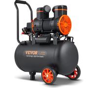 Compresseur d'air VEVOR 9,3 gallons, 2,5 CV, 2,2 CFM à 90 PSI, réservoir d'air comprimé sans huile et pression max. de 116 PSI, compresseur ultra silencieux de 70 dB pour la réparation automobile, le