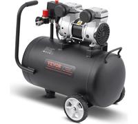 Compresseur d'air VEVOR, réservoir en acier de 8 gallons, 1 CV, 2,2 CFM à 90 PSI, compresseur d'air sans huile et pression max. de 120 PSI, compresseur portable ultra-silencieux de 80 dB,