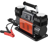 Compresseur de pneus 12 V - Pompe à air tout-terrain à double cylindre - Débit 300 l/min - Pression 10,3 bars - Arrêt automatique - Écran LCD - Adaptateur pour voiture/SUV/camion/camping-car