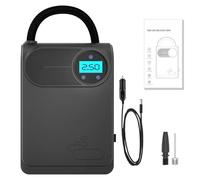Compresseur de pneus portable avec écran numérique filaire pour voiture | Pompe à air pour pneus de voiture avec manomètre pour motos, vélos, ballons, basket-ball, voiture