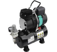 Compresseur Luxe pour aérographe, équipé de ventilateurs de refroidissement et d'un réservoir d'air de 3 litres