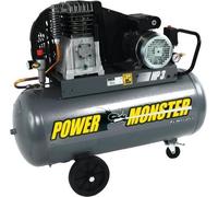 Compresseur MECAFER 100 L, 3 HP, Bicylindre Courroie, 10 bars, Semi Pro, PowerMonster