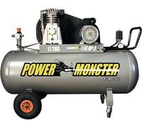 Compresseur MECAFER 200 L, 3 HP, Bicylindre courroie, 10 bars, Semi Pro PowerMonster