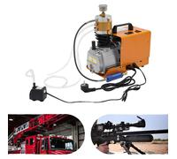 Compresseur portable pour gonfleur, puissance de 1,8 kW, pression maximale de 300 bars, volume de gonflage de 100 litres, moteur 220V AC, dimensions : 34x18x34 cm