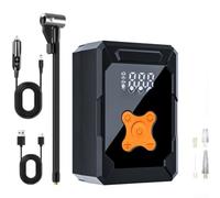 Compresseur pour voiture Fil 25L/min Arrêt Auto Compresseur pour | Débit 25L/min, arrêt automatique, écran digital, idéal pneus auto, gain de temps