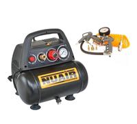 Compresseur sans huile - NuAir - 6L - 8 bar - 1,5 KM - 3400 tours/min - 180 l/min - 93 dB - 230 V - 10 kg