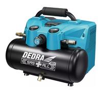 Compresseur sans huile - DEDRA - 6L - 2*18V - SAS - Piston - Portable