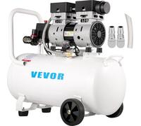 Compresseur silencieux 50 L, Compresseur silencieux sans huile 750 W, Compresseur d'air sans huile 68 dB, Compresseur d'air 230 V, Chaudière à air comprimé silencieuse 170 L / min de volume de gaz d'é