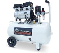 Compresseur silencieux, compresseur d'air, modèle KW1050 avec réservoir de 50L, 69 dB, 750 watts, fonctionnement silencieux, équipé d'un séparateur d'eau. Compresseur d'air à pression, débit de 140 L/