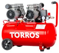 Compresseur silencieux sans huile cuve 50 L 1,5 kW / 2 Ch 280 L/min 8 bar 78 dB(A) 230 V Torros TC502810MS