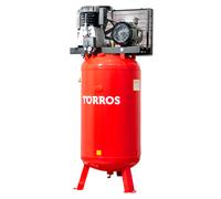 Compresseur vertical à entraînement par courroie à huile cuve 270 L 4 kW / 5,5 Ch 10 bars 620 l/min 400 V Torros TCV2707510T