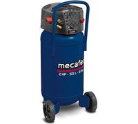 Compresseur Vertical MECAFER 425790, 50 L, Coaxial, Sans Huile, Bleu