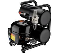 Compresseur Wiltec Airbrush HO-826, compresseur d'air comprimé 43-32 l/min d'alimentation en air, compresseur pour pistolet aérographe, réservoir d'huile de 2000 ml, compresseur d'air 3-8 bars pour la