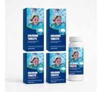 Comprimés Chlore Piscine Multifonction Dissolution Lente régulateur pH 100g | Compatible distributeurs flottants, diffusion lente, stabilise chlore, clarifie eau et équilibre pH piscine