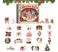 Compte À Rebours De Noël 2026 2D Acrylique 24 Jours Ornements De Ballet | 24 Jours De Décor Compte À Rebours Noël Pour Filles Femmes Maison Bureau École Mur Porte Petits Cadeaux Ballet de Noël