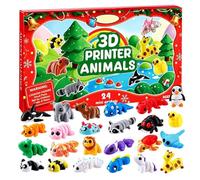 Compte à rebours de Noël Animaux Imprimés en 3D 24 Pièces Mini Fidget