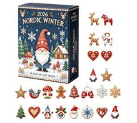 Compte à rebours de Noël, pendentif de 24 jours, bijoux de vacances | Ensemble surprise festive, bijoux quotidiens, souvenirs saisonniers, déballage de décembre, famille, décoration d'arbre