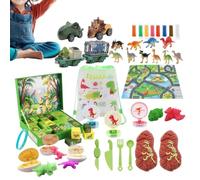 Compte à rebours de Noël sur le thème des dinosaures 24 jours | Idées cadeaux pour chaussettes de Noël et fêtes pour les vacances scolaires, crèche, souvenirs, petites filles et enfants
