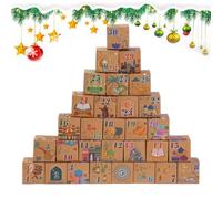Compte à rebours de Noël vide 30 jours numéroté calendrier à remplir | Créez vos propres boîtes de compte à rebours pour petits jouets, bonbons, chocolat, fondant, bijoux, enfants, étudiants