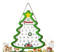 Compte À Rebours Mural De Noël Décor Rustique Vintage Festif Réutilisable | Panneau de porte Noël pour cheminée et étagère Pour Maison Manteau De Cheminée Entrée Porche Chambre Salon Arbre de Noël