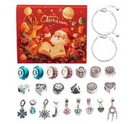 Compte à rebours pour Noël Breloques Pendentifs Bracelets Boucles | Bijoux de Noël de 24 jours pour femmes, Halloween, Thanksgiving, Pâques, Saint-Valentin, enfants, adolescentes,