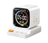 Compte à rebours rotatif intelligent avec écran tactile facile à utiliser et grand écran LED multifonction ABS pour enfants ou adultes Horloge Pomodoro