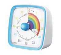 Compte à rebours visuel - Horloge silencieuse de gestion de bureau, motif arc-en- de 60 minutes, outil d'étude pédagogique | Minuterie d'activité amusante en classe pour et adultes