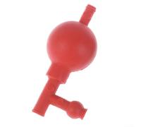 Compte Gouttes pour accessoire: Poire d'Aspiration en Caoutchouc 3 Voies - Remplisseur de Pipette pour Transfert de Liquide Sécurisé - pour idéal pour Écoles et Labos Industriels Taille Standard(Red)