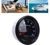 Compte-tours 110 mm 4-3/8 pouces, rétroéclairage 7 couleurs, CC 9-32 V, 8000 tr/min, appareil de mesure avec compteur d'heures de service pour voiture, yacht, camping-car, bateau, camion, cadran noir,