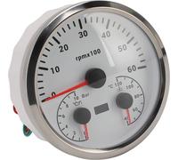 compte-tours électrique 3 en 1, jauge de pression d'huile, température de l'eau, 4 3/8 pouces, 6000 tr/min, 0 à 10 bar, 40-120 °C, 7 couleurs, rétro-éclairage, pour camping-car, yacht, camion, cadran 