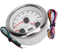 Compte-tours électrique 3 en 1, manomètre d'huile, température de l'eau, 3/8 pouces, 4000 tr/min, 0 à 10 bars, 40-120 °C, 7 couleurs, rétroéclairage, pour camping-car, yacht, camion, cadran blanc, lun