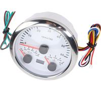 Compte-tours électrique 3 en 1, manomètre d'huile, température de l'eau, 3/8 pouces, 6000 tr/min, 0 à 150 PSI, 100–250 °F, 7 couleurs, rétroéclairage, pour camping-car, yacht, camion, cadran blanc, lu