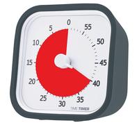 Compteur à rebours de 60 minutes, silencieux, avec étui en silicone, couleur gris