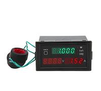 Compteur AC Numérique Multifonctionnel, Voltmètre Courant Énergie AC220V, Affichage LED 4 Chiffres - Haute Précision 1%, Double Plage de Mesure, Surveillance Énergie Fiable (AC380V)