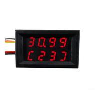 Compteur DC LED Dual 4 Chiffres 0-33V 3A pour précis Compteur(100A Red Red) | Double écran 4 chiffres, lecture simultanée tension et courant, haute visibilité, pour idéal pour labo